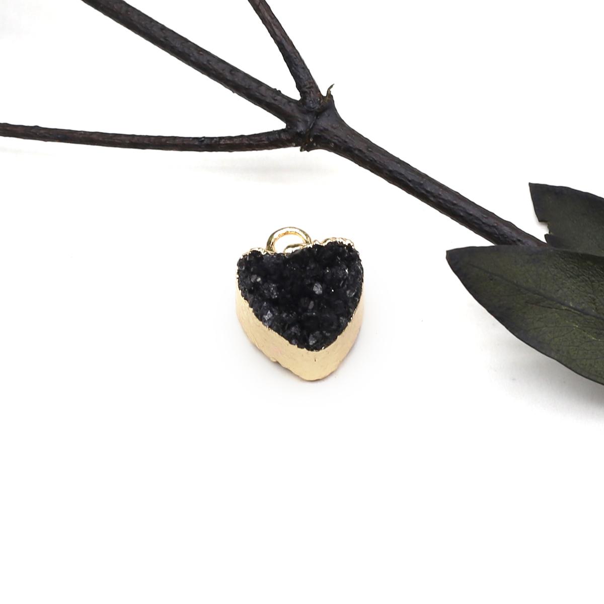 

1 шт. маленький натуральный камень с золотым обернутым краем кулон в форме сердца хрустальный бутон подвески для изготовления ювелирных изделий DIY ожерелье браслет серьги аксессуары 12 мм 12x12mm