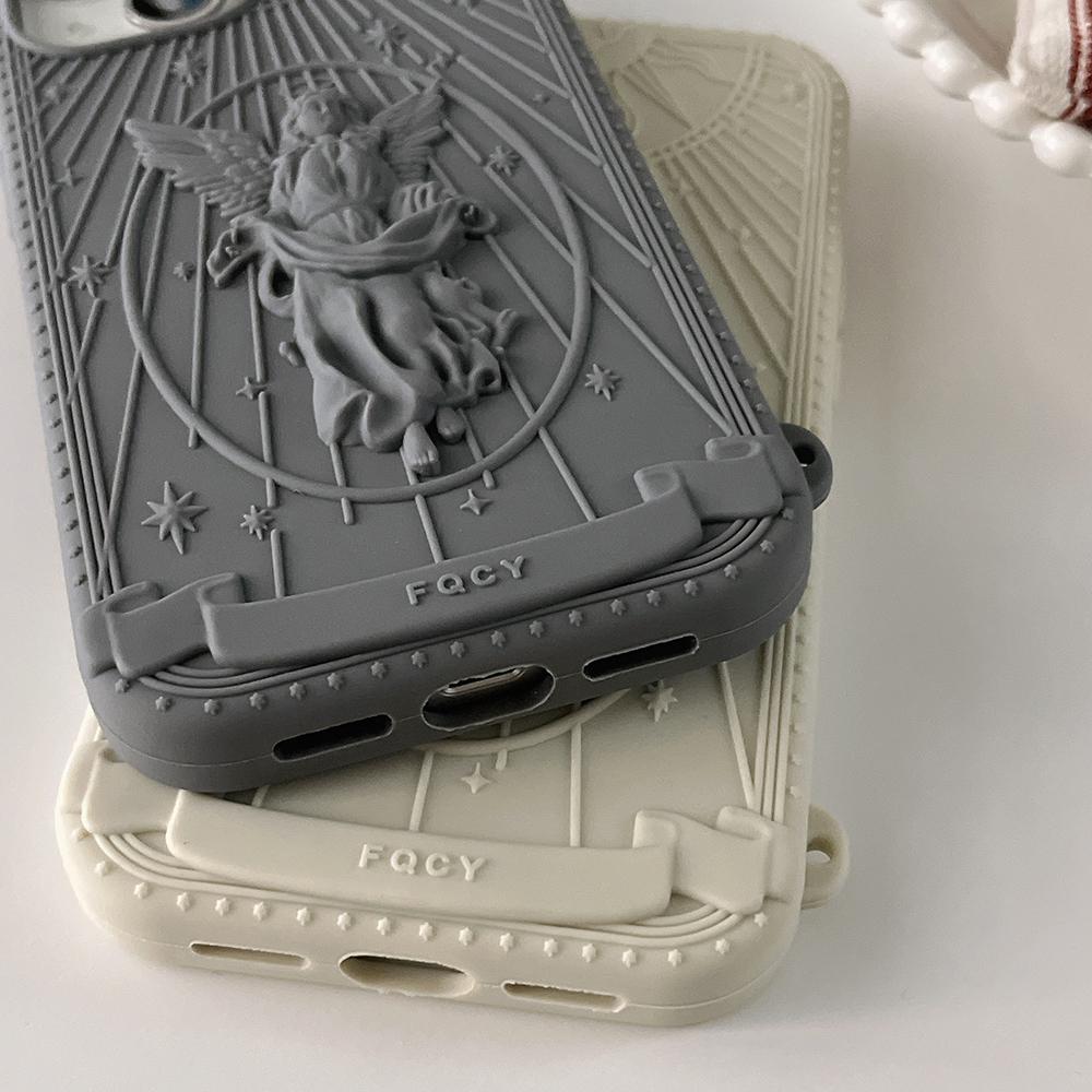 3D Classical Art Angel Statue Case For Samsung Galaxy A14 A24 A34 A15 A25 A35 A55 S21 S23 FE S24 S25 Ultra Retro Girl Cover