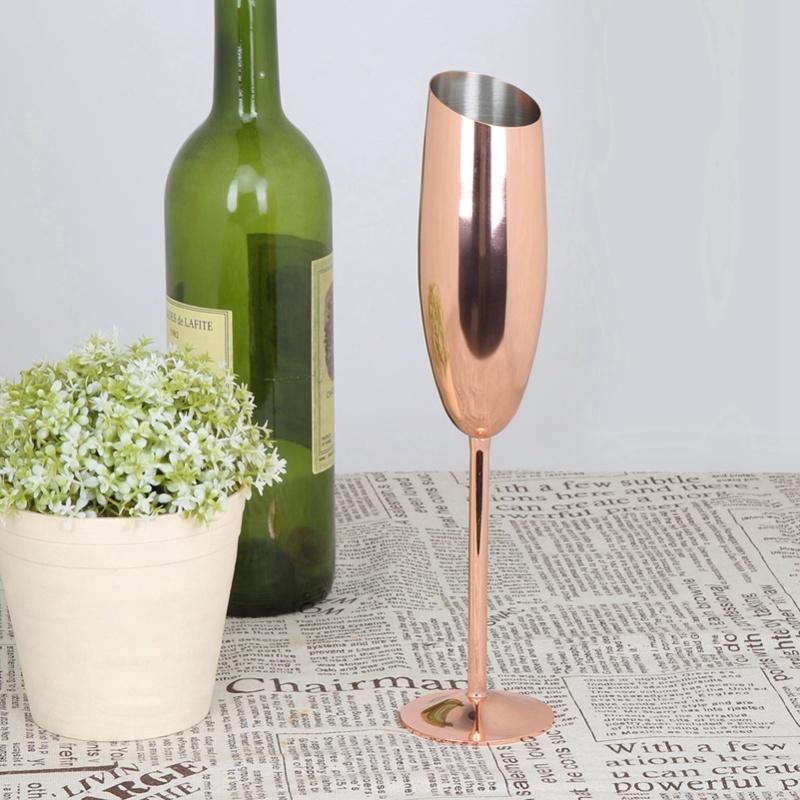 304 Roestvrij Staal Rode Wijnglas Cocktail Champagneglas Kelk Barbenodigdheden Roségoud