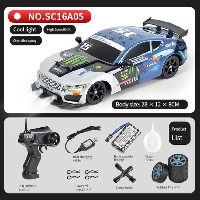 YQA4 AE86 1: 16 Racing Drift CAR with Remote Control Toys RC Car Drift High-Speed Race Spray 4WD 2.4G Electric Sports Vehicle Gifts