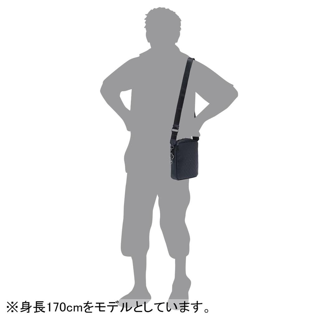 Unisex Schultertasche mit BLACK KINGHerren/Damen (Vertikale) Fleur-de-lis Monogramm, Kompakt, PVC, Wasserabweisend