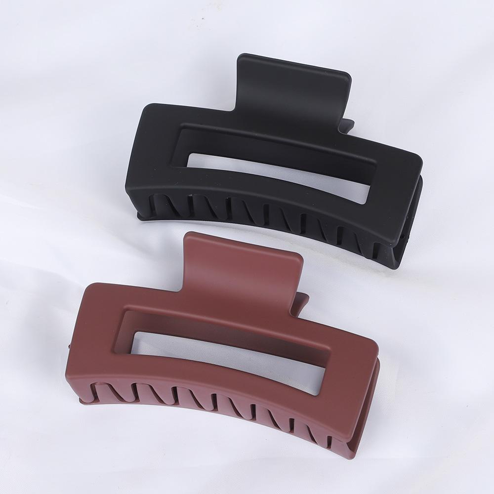 

2PCS/Lot 11CM Big Ponytail Hair Claw Clips Plastic Geometric Hollow Matte Crab Barrette Hair Clamps Women Hair Accessories Set