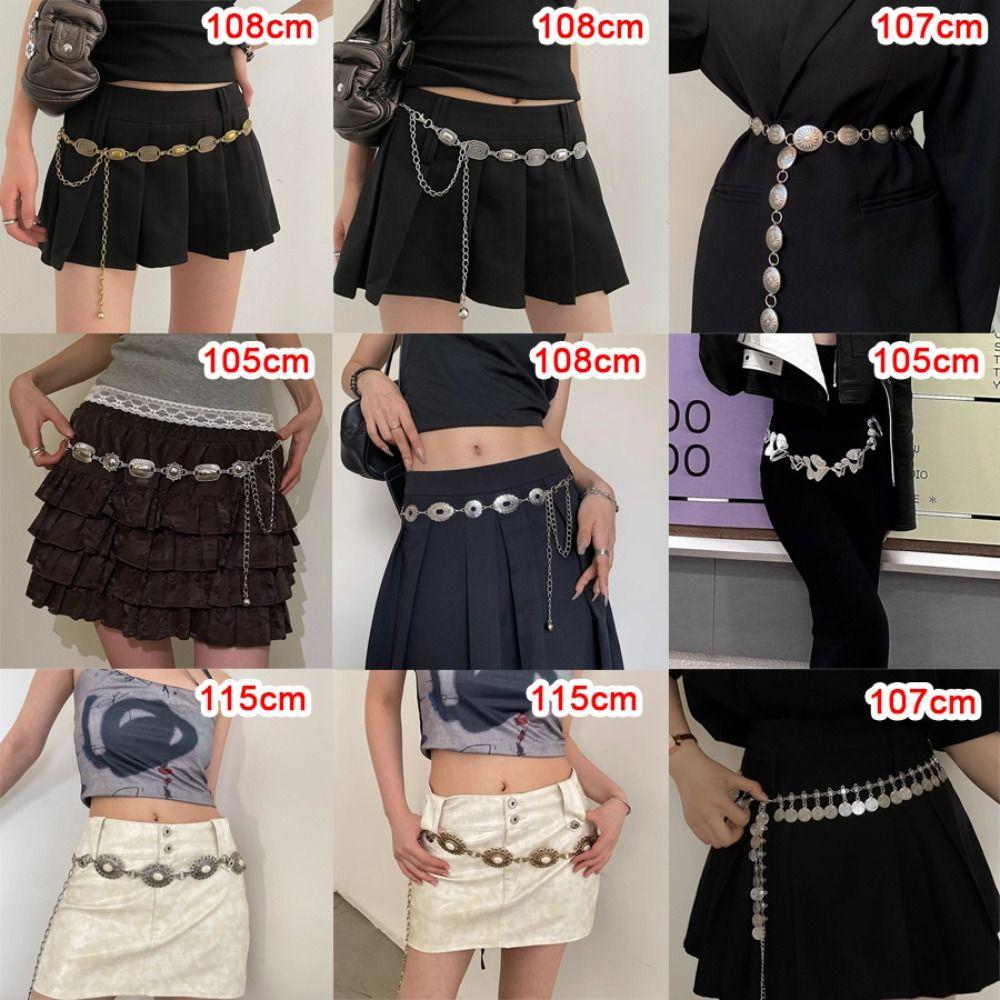 Metal Chain Belt Gold Silver Dress Belt Chain New Waist Chain  Women