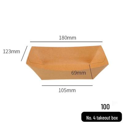 Disposable Kraft Paper Food Boat Trays