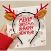 Vánoční čelenka Xmas Elk Horn Bell Flitr Vánoční gumička do vlasů Šťastný Nový Rok Fotorekvizity Veselé Vánoce Dekor Dárky pro děti