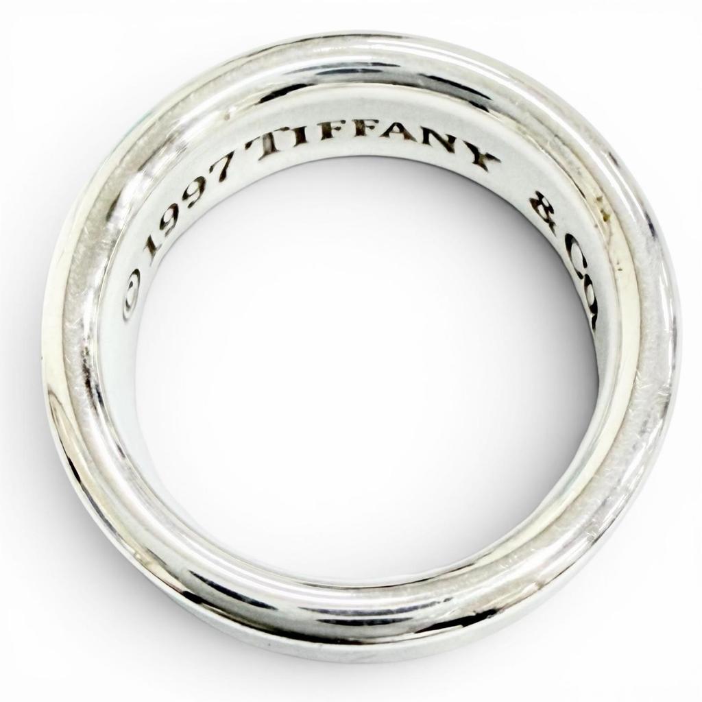 Great TIFFANY&Co. Ring ring 1837 Narrow Ring Medium Silver 925 Women Used