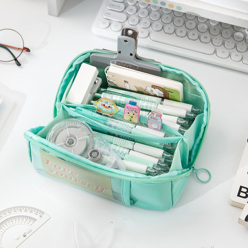 

Десятислойный пенал большой вместимости, минималистичный нишевый пенал, коробка для канцелярских принадлежностей, сумка для хранения, школьные и офисные принадлежности, канцелярские товары