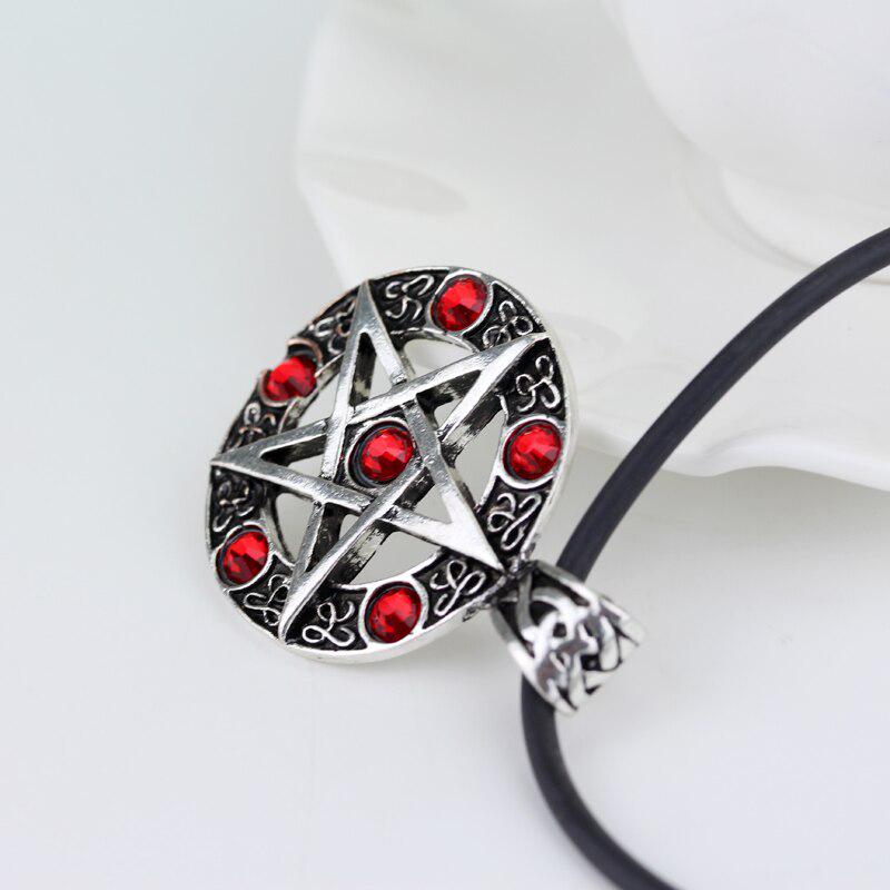 Pentagram Pentacle Satanic Satan Devil Occult Magic Demon Goth Rock Unisex Supernatural Necklace Pendant Vintage Protect Witch Talisman Health Jewelry