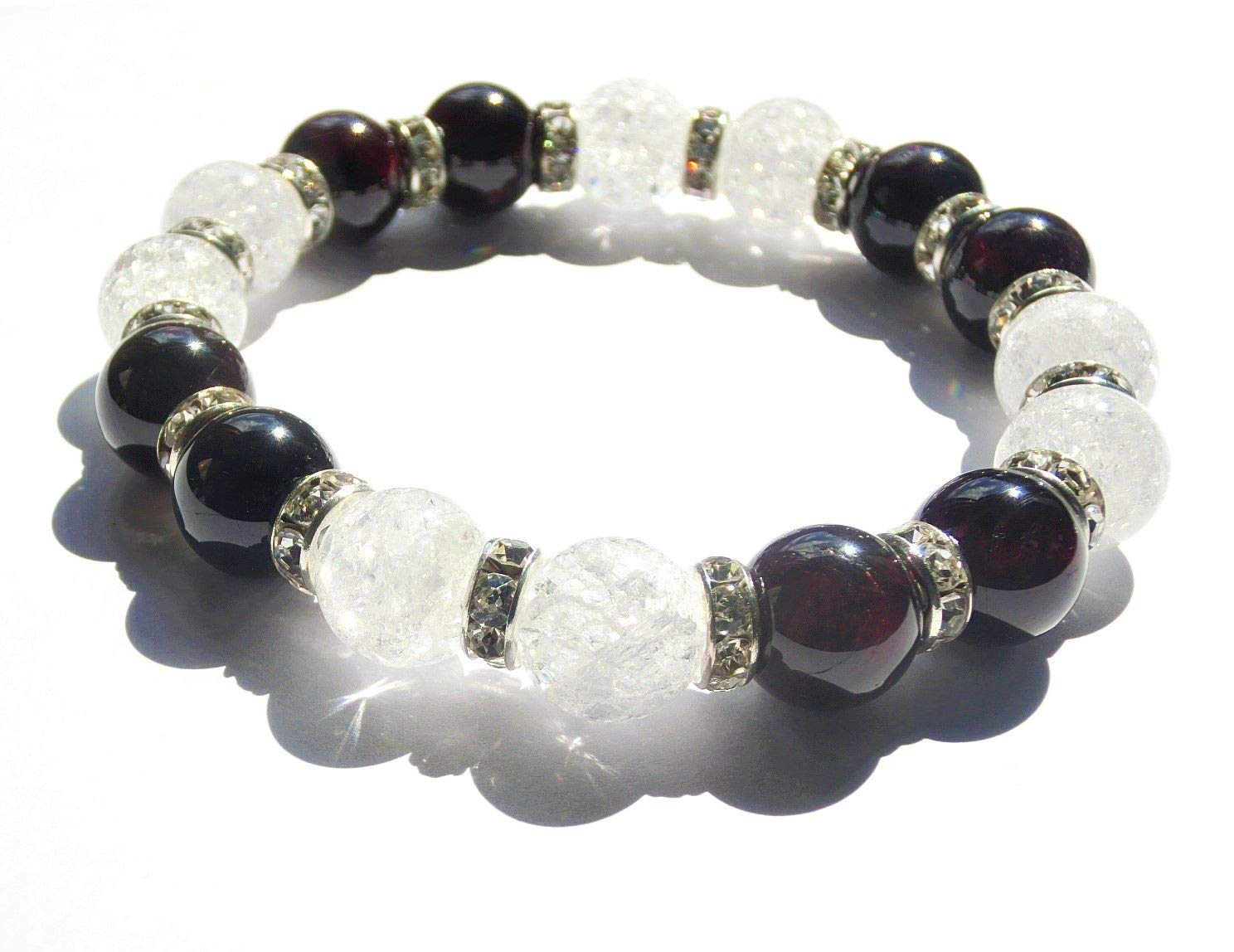 

Amulet to help you achieve your Garnet and Crack Quartz Power Stone Bracelet for Natural Stones 16cm goals! Women, [Purifying Stone] (Medium Size, чорний
