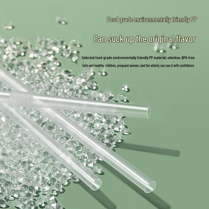 Individually Wrapped Food-Grade Plastic Milk Elbow Straws for Children and Maternity