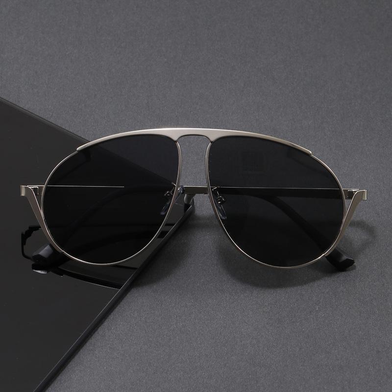Pilot Metal Frame Sunglasses, Unisex Uv Protection Sunglasses, Polarizing Glasses For Driving