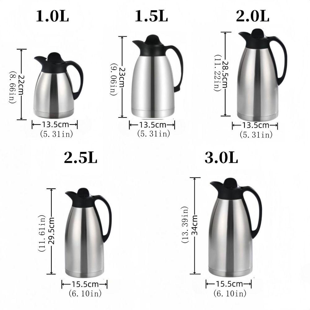 Double Layer Large Capacity Thermos Fall-proof Thermal Coffee Carafe Pitcher Hot Water Jug Hotel
