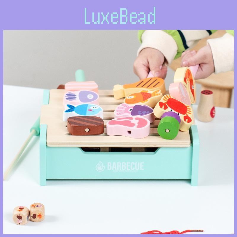 Grill Barbecue Wooden Toy With Educational Pretend Cooking Features Kids For