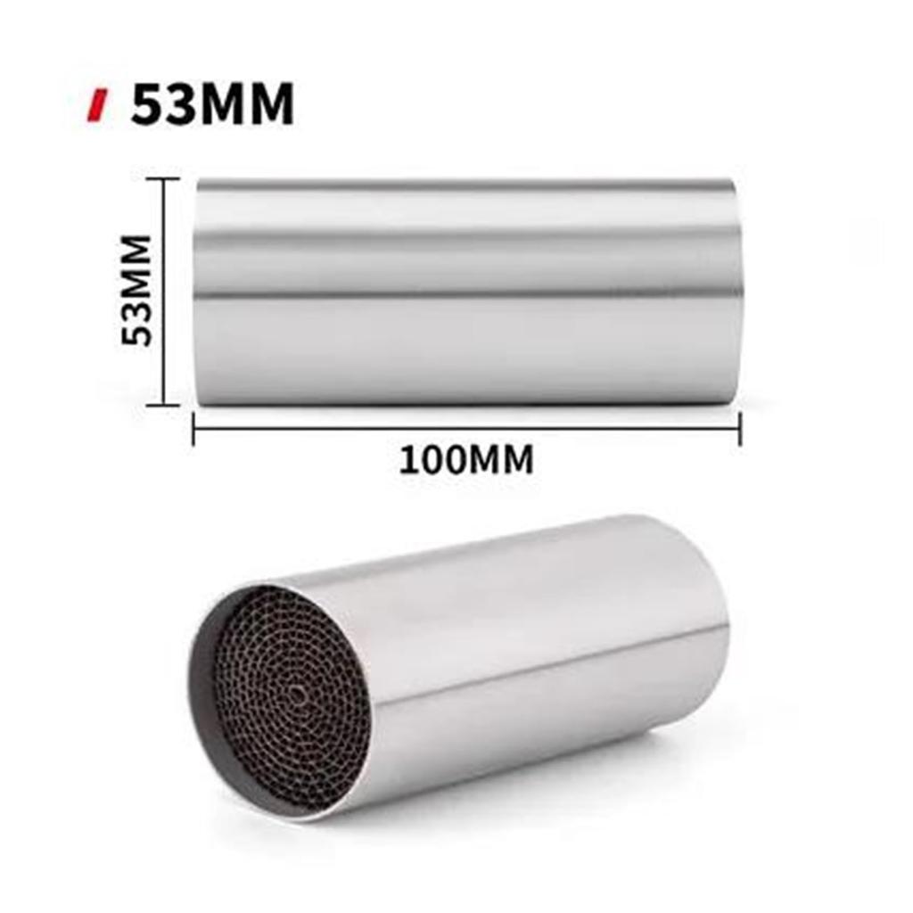 Silencer Motorcycle 35/42/45/48/50/53mm Exhaust Muffler Silencer Noise Sound Eliminator Motorcycle Universal Front Midend Catalyst