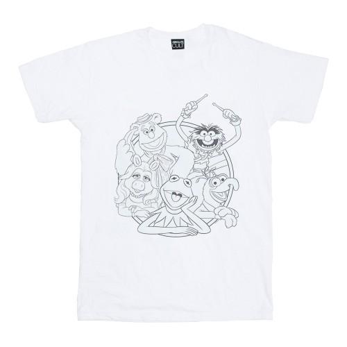 Disney Womens/Ladies The Muppets Group Line Art Cotton Boyfriend T-Shirt