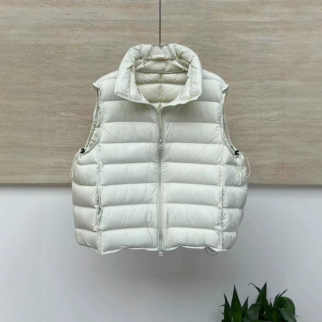 Light Down Cotton Vest Women's Short New Stand-up Collar Casual Vest, Ribs Vest Jacket