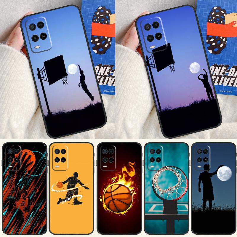 Basketball Sports Case For Oppo A96 A76 A16 A74 A94 A54 S A57 A77 A58 A78 A98 A5 A9 A91 A15 A17 A52 A72 Cover