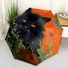 1pc Black Cat's Journey Fashion Automatic Opening and Closing Cartoon Umbrella - Suitable for Various Occasions, Outdoor Activities, Lightweight