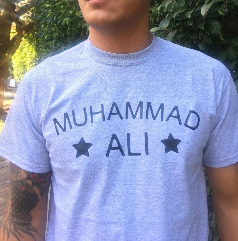 Muhammad Ali T-Shirt Will Smith Cassius Clay Boxing Legend Gray Cotton S - 5XL S