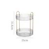 Rotating 2-Tier Vanity Makeup Organizer Cosmetics Skincare Perfume Lipstick Storage Rack