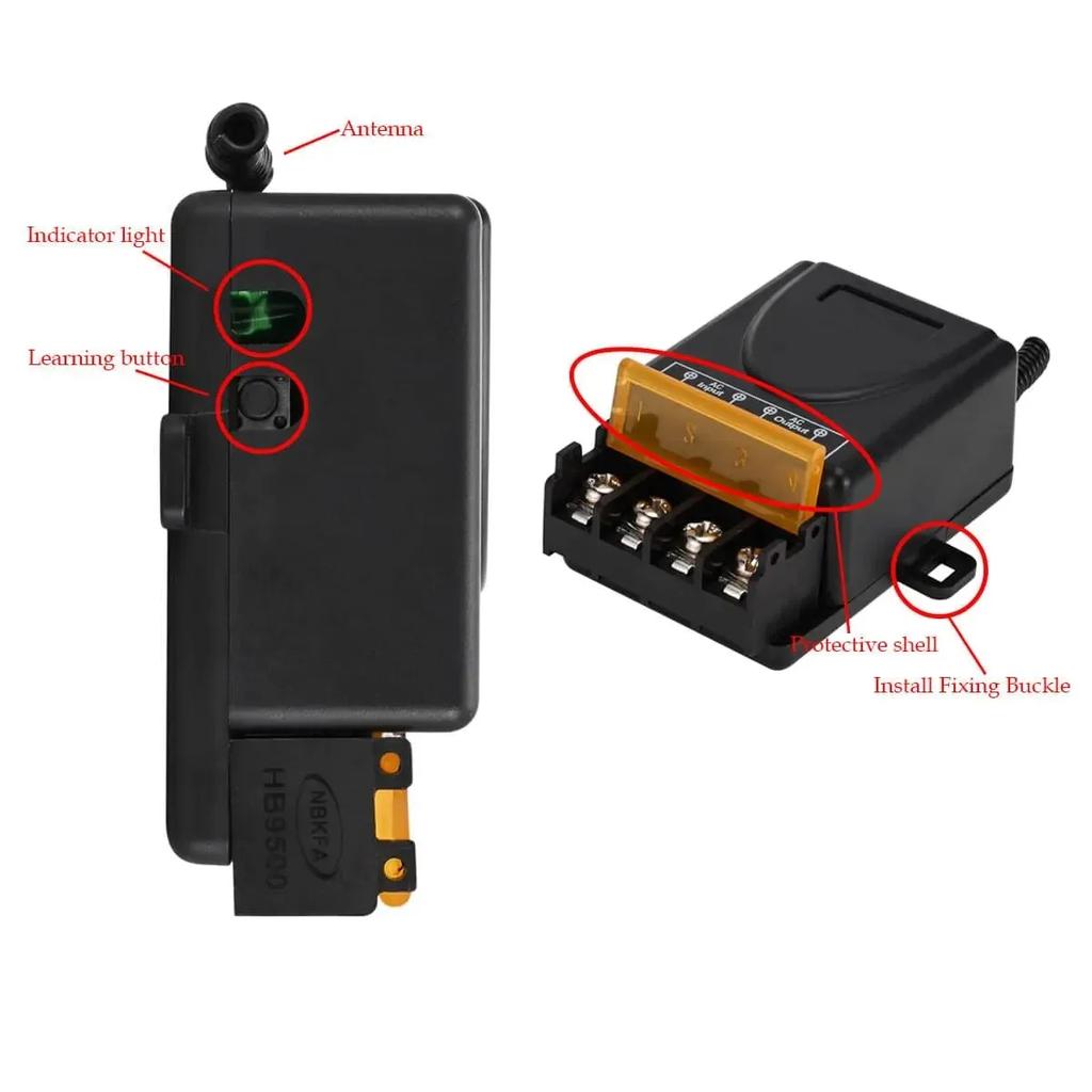 433Mhz AC220V 30A High Power Remote Control Switch Transmitter For Water Pump Motor LED Electric Appliance On Off Device