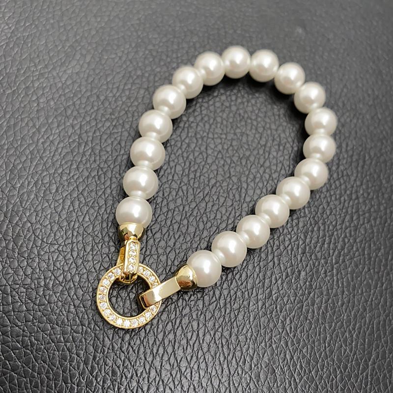 Interlocking Highlight Shell Pearl Necklace High Sense Retro Personality Simple Versatile Temperament Neck Chain Clavicle Chain