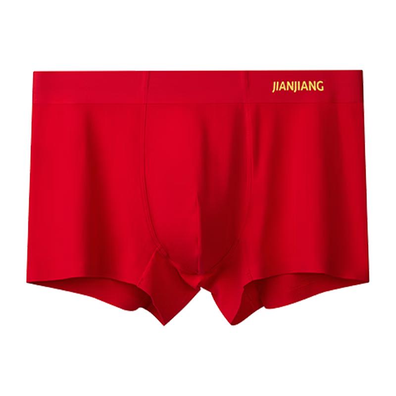 

Мужские красные боксеры-брифы Jianjiang на удачу 7A антибактериальные L