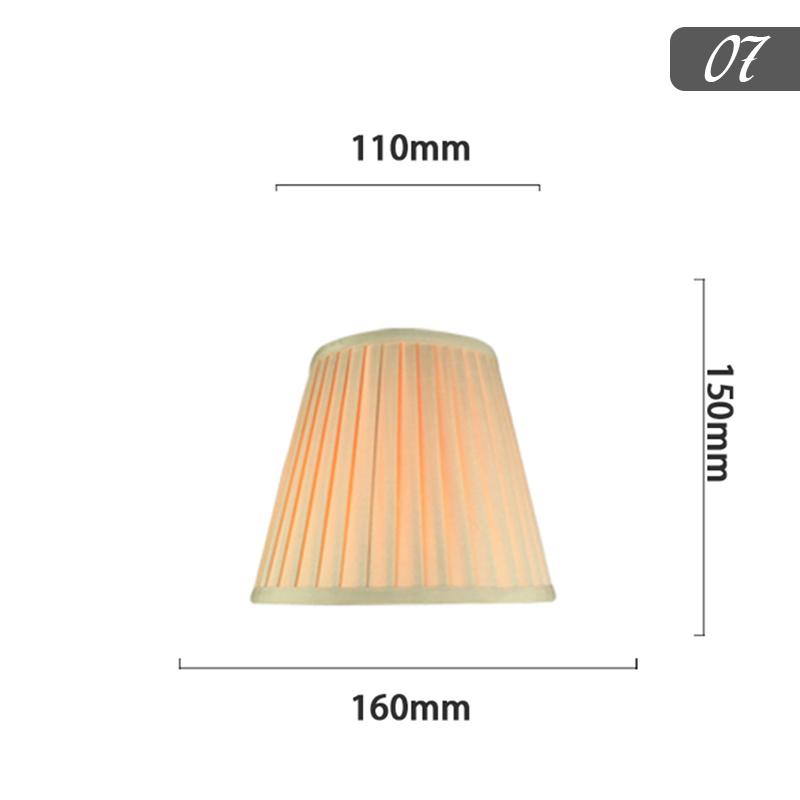 Round Lampshade Fabric Pleated E27 Table Lamp Shade Bedside Floor Lampshade Home Office Desk Decor Lighting Accessories