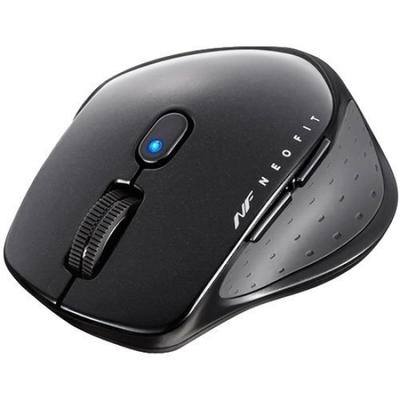 Buffalo BSMBW510SBK Wireless BlueLED Neo Fit Black 5-Button Mouse, Small,