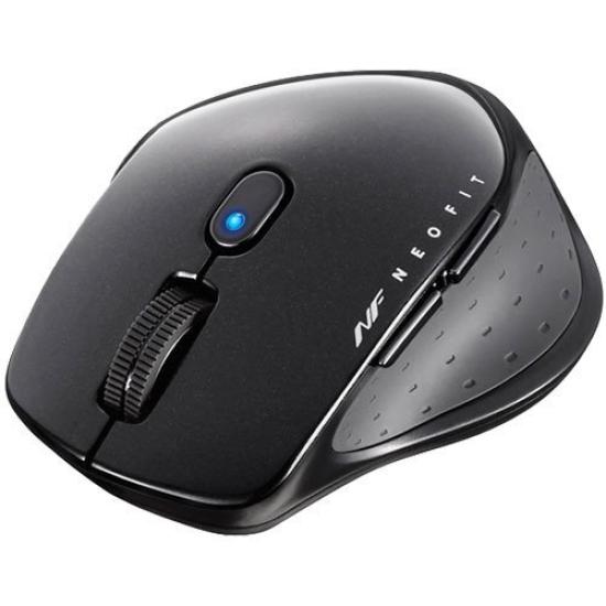 Buffalo BSMBW510SBK Wireless BlueLED Neo Fit Black 5-Button Mouse, Small,