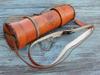 Antique BRASS KELVIN & HUGHES SPYGLASS TELESCOPE WITH LEATHER CARRY CASE