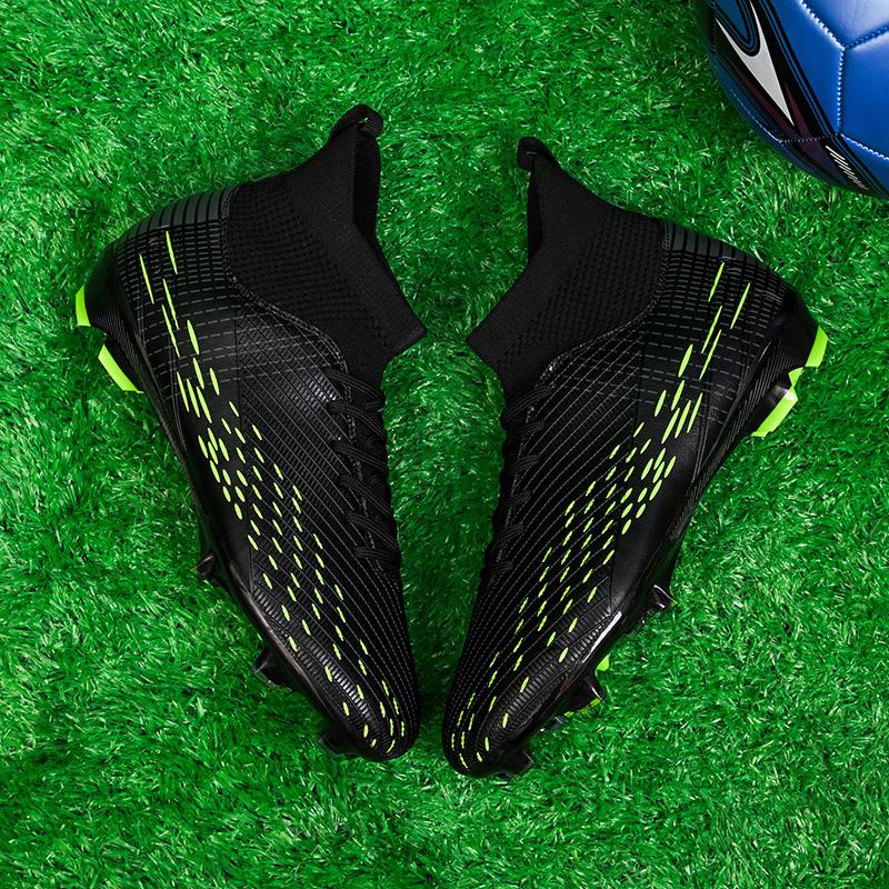 35-45Kids Soccer Shoes  Adult Large Fashion Long Nail High Top Football Shoes Football Training Sneakers