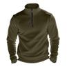 American Style Men Heavyweight Polar Fleece Outdoor Long Sleeve Stand Collar Zip Bottoming Sweatshirt