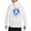 Jordan Printed  Logo Drawstring Hoodie with Long Sleeves Men Hoodie White DV1291-100