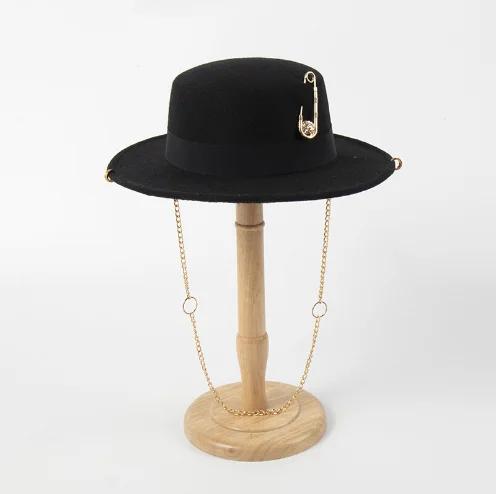 British Wool Wide Brim Cloche Hat - Embellished Felt Fedora for Women, Timeless Wedding & Festive Christmas Headwear 56-58CM