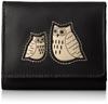Art Baroque Bifold Wallet, Owl Lucky Wallet, 1607-2W17, Black