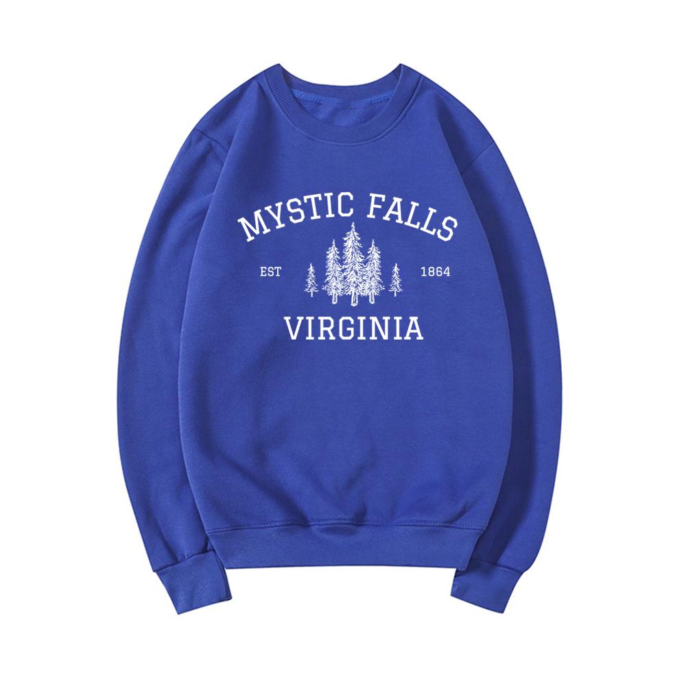 Mikina Mystic Falls Virginia Vampire Fan Svetr Salvatore Brothers Mikina Unisex Mikiny s dlouhým rukávem Volnočasové svetry