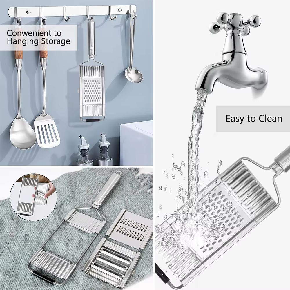 4 in 1 Manual Vegetable Slicer Kitchen Cheese Grater Vegetable Chopper with 4 Blades Carrot Grater Cabbage Shredder