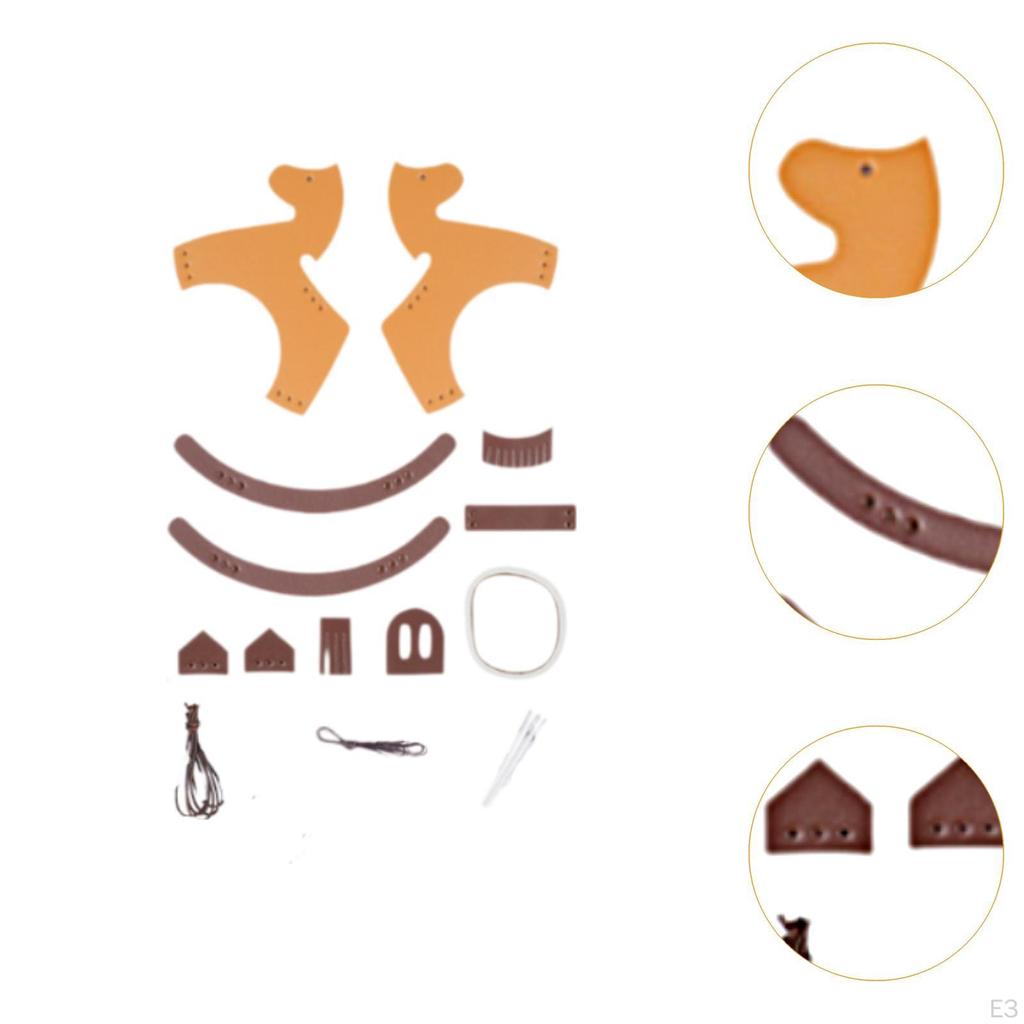 Bag Hanging Ornament Hand Embellishmenst Multifunction Cute PU Leather Pony Adornment Keychain