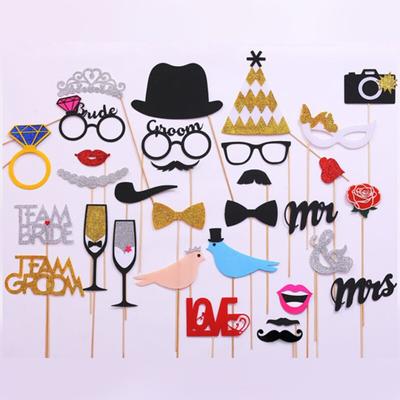 Accesorios creativos para fiesta de boda de mano, decoración para sesión de fotos de equipo de novios, fiesta de cumpleaños divertida, disparo DIY