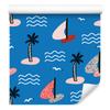 Islands and Colorful Sailboats Wallpaper for Living Room and Bedroom 50x1000