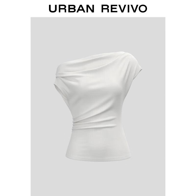 UR Women s Off-Shoulder Pleated Slim-Fit T-Shirt XL