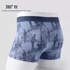 MaoRen Men's Printed Cotton Boxer Briefs, Mulberry Silk Lined