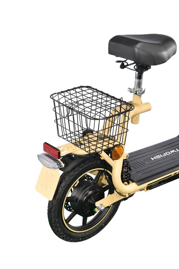 Electric Scooter with Seat TWOFISH M5-Elite-E 14" Tire 500W Motor 48V13Ah Battery Max Speed 40km/h Max Range 30km EEC Certified