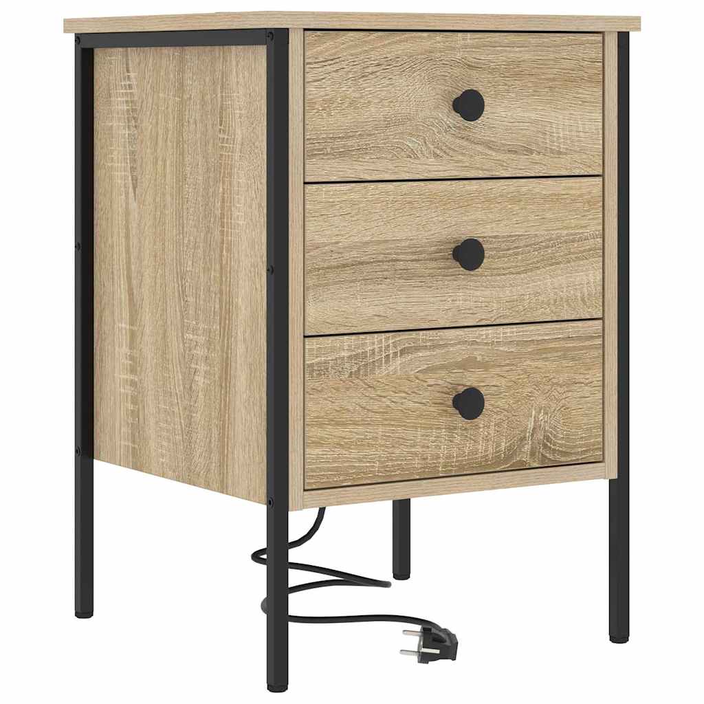 Nightstand 2 Pcs Sonoma Oak 42 X 41 X 61 Cm Engineered Wood