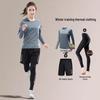 Women's Autumn Winter Warm Long Sleeve Sports Suit - Plus Size for Outdoor Running and Yoga