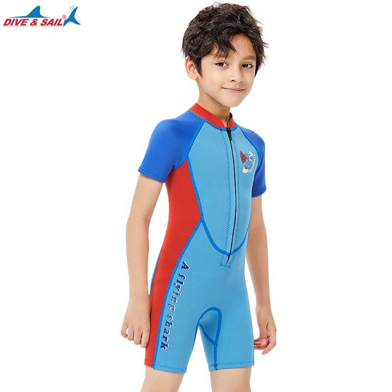 2.5mm Kids Short Sleeve Wetsuit Snorkeling Swimming Surfing Winter Dive Warm Full Body Suit