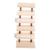 Wooden Ladder Toy Natural Wood Hamster Climbing Ladder Pet Cage Stairs Small Animal Play Ladder Chinchilla Rat Cage