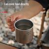 Stackable 304 Stainless Steel Camping Cookware Set - Includes Pot, Pan, Water Cup, and Tableware