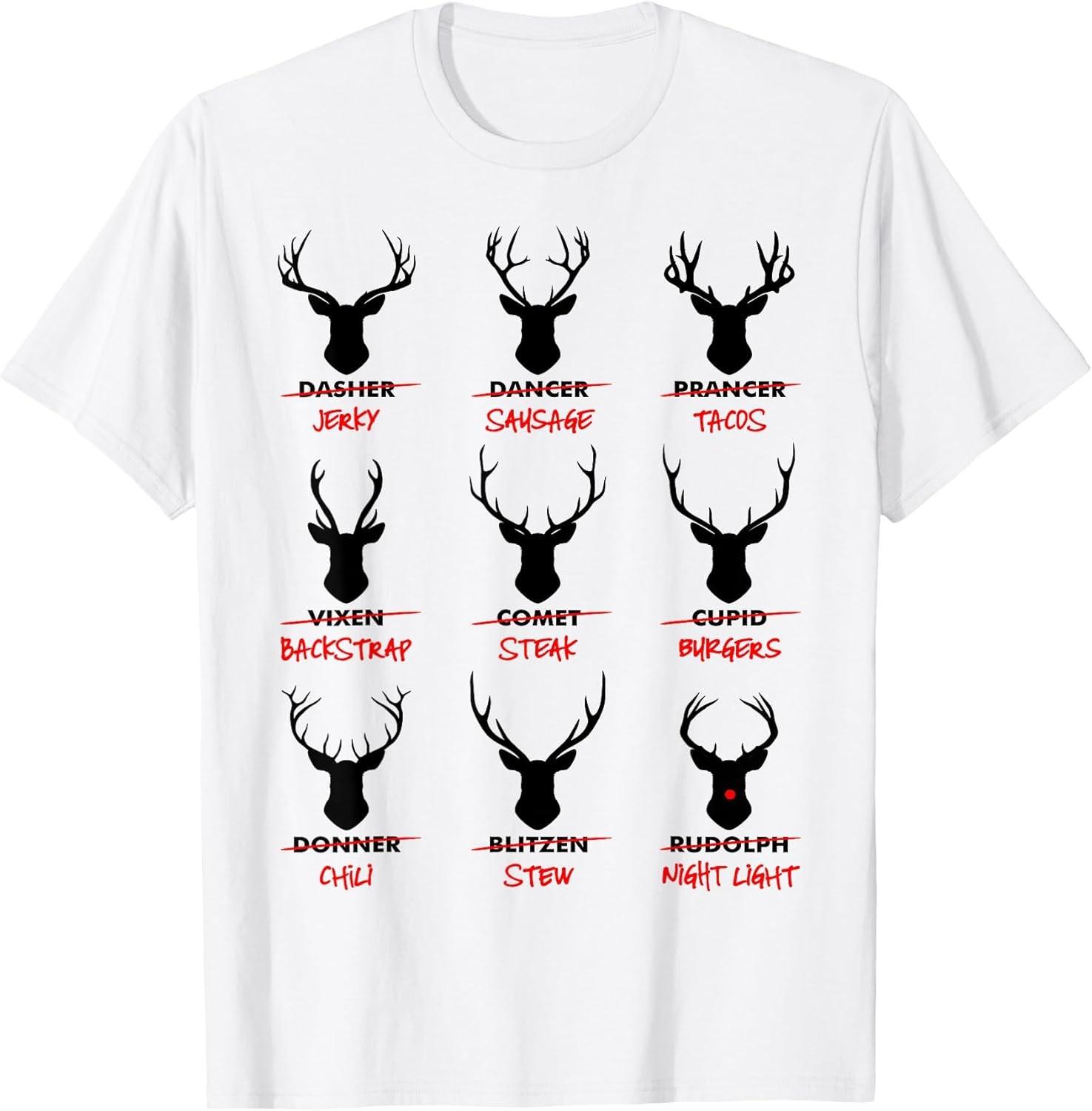 NEW LIMITED! Funny Ugly Christmas Top Deer Hunter Santa Tee - MADE IN USA XXXXL